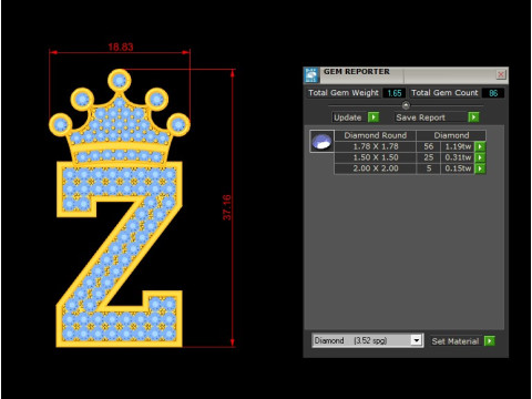 ZLetter Alphabet Pendant Cad For Sell Modèles 3D en vedette