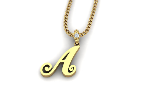 A Letter Alphabet Pendant Cad For Sell 3Dプリントモデル