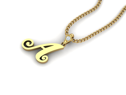 A Letter Alphabet Pendant Cad For Sell 3Dプリントモデル