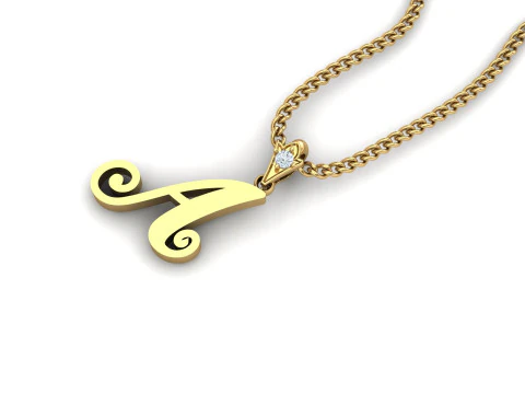 A Letter Alphabet Pendant Cad For Sell 3D Print Model