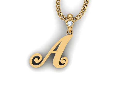 A Letter Alphabet Pendant Cad For Sell 3Dプリントモデル