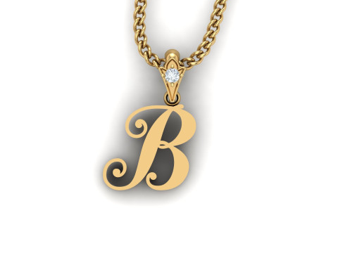 B Letter Alphabet Pendant Cad For Sell 3D प्रिंट मॉडल