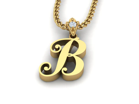 B Letter Alphabet Pendant Cad For Sell 3D Print Model