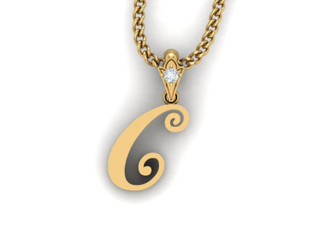 C Letter Alphabet Pendant Cad For Sell 3D Print Model