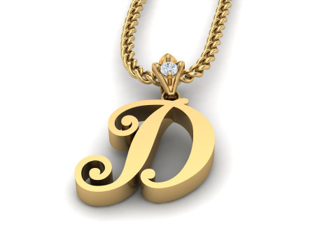 D Letter Alphabet Pendant Cad For Sell 3D Print Model