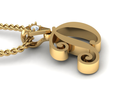 D Letter Alphabet Pendant Cad For Sell Model Cetak 3D