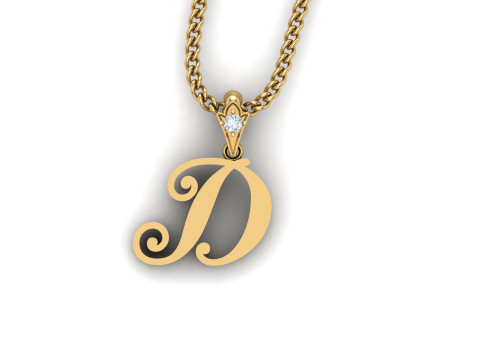 D Letter Alphabet Pendant Cad For Sell Model Cetak 3D