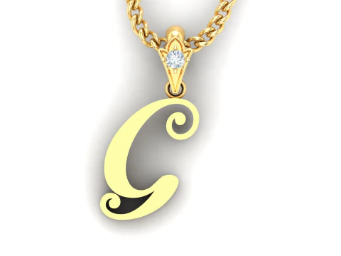 Подвеска с буквой G в виде алфавита Cad на продажу 3D Принт Модель