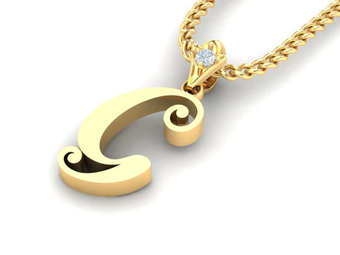 G Letter Alphabet Pendant Cad For Sell 3D Print Model