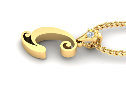 G Letter Alphabet Pendant Cad For Sell 3D Принт Модель