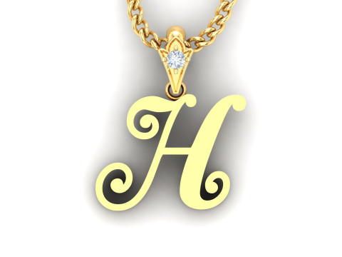 H Letter Alphabet Pendant Cad For Sell 3D Print Model