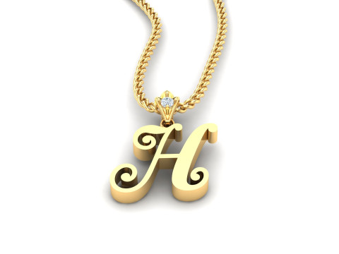H Letter Alphabet Pendant Cad For Sell 3D Print Model