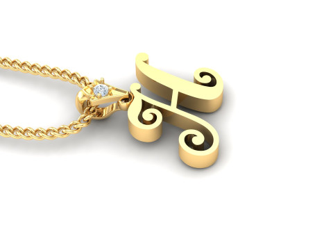H Letter Alphabet Pendant Cad For Sell 3D Print Model
