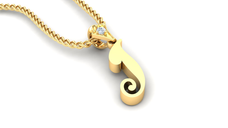 I Letter Alphabet Pendant Cad For Sell 3D-printmodel .c4d .max .obj .3ds .fbx .stl .blend 
