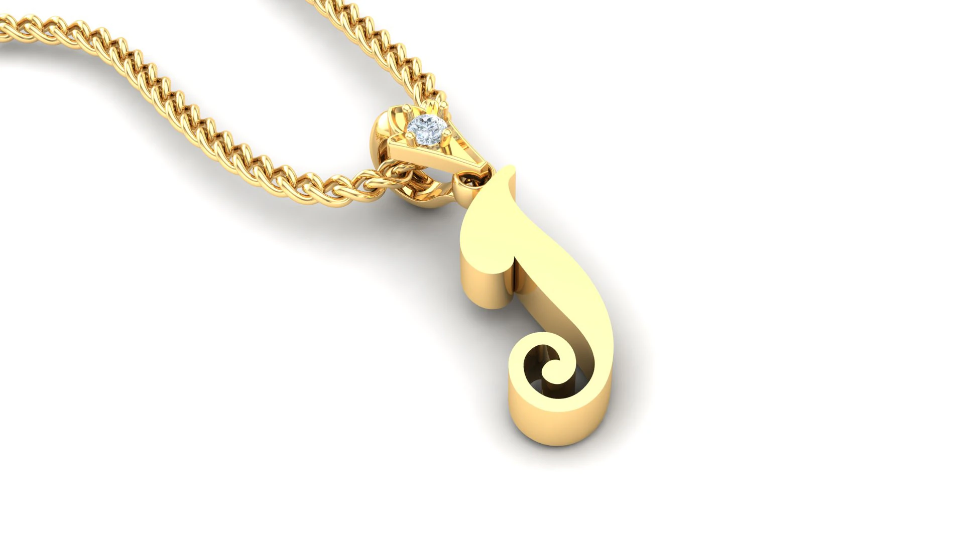 I Letter Alphabet Pendant Cad For Sell 3D Print Model .c4d .max .obj .3ds .fbx .stl .blend