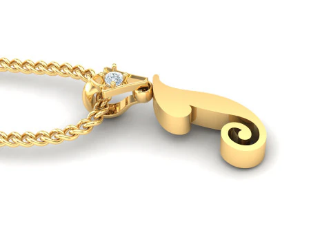 I Letter Alphabet Pendant Cad For Sell 3D Print Model