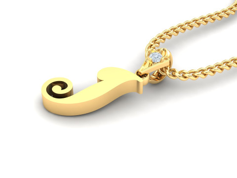 I Letter Alphabet Pendant Cad For Sell 3D-printmodel