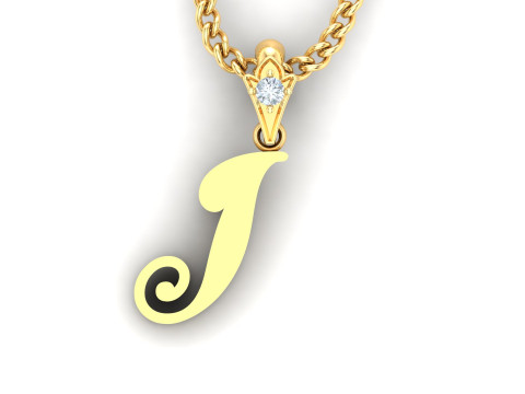 I Letter Alphabet Pendant Cad For Sell 3D-printmodel