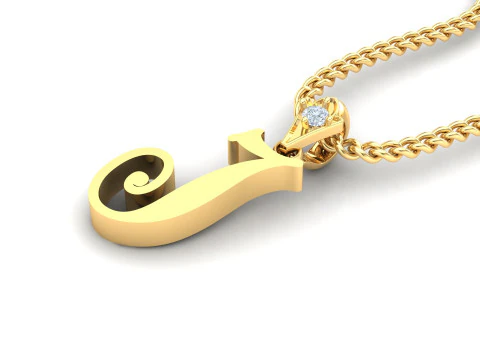 J Letter Alphabet Pendant Cad For Sell 3D Print Model
