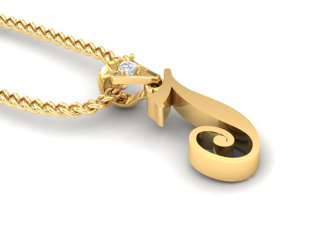 J Letter Alphabet Pendant Cad For Sell 3D 打印模型
