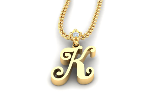 K Letter Alphabet Pendant Cad For Sell Modèles 3D en vedette