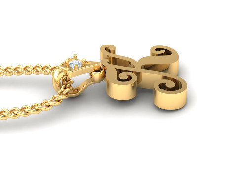 K Letter Alphabet Pendant Cad For Sell Modèles 3D en vedette