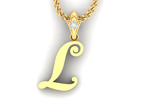 L Letter Alphabet Pendant Cad For Sell 3D Print Model