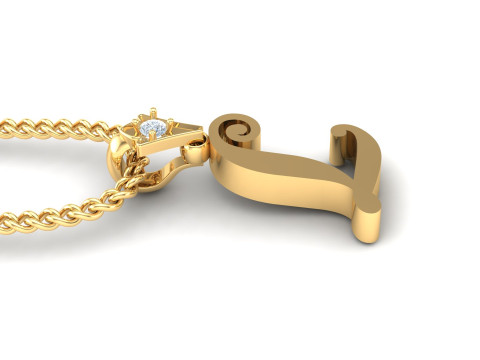 L Letter Alphabet Pendant Cad For Sell 3D 打印模型