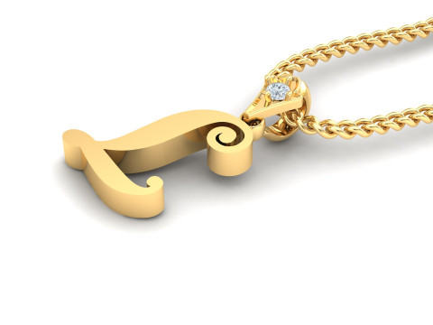 L Letter Alphabet Pendant Cad For Sell 3D 打印模型