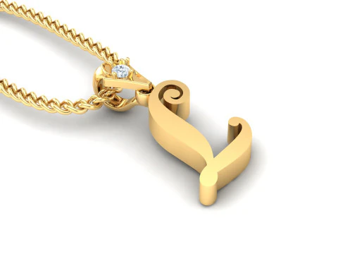 L Letter Alphabet Pendant Cad For Sell 3D Print Model
