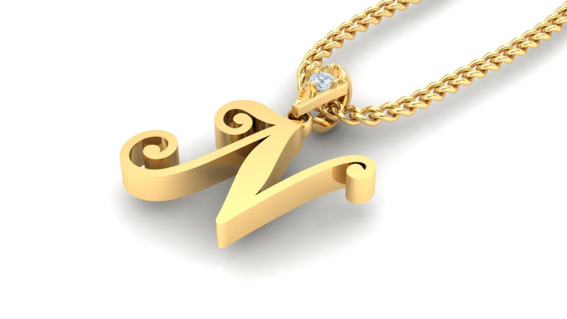 N Letter Alphabet Pendant Cad For Sell 3D Print Model .c4d .max .obj .3ds .fbx .stl .blend 