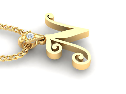 N Letter Alphabet Pendant Cad For Sell 3D Print Model