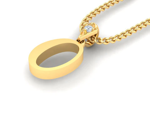 Подвеска с буквой О и алфавитом Cad на продажу 3D Принт Модель