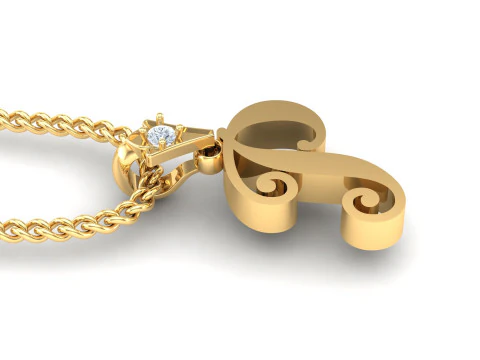P Letter Alphabet Pendant Cad For Sell 3D Print Model