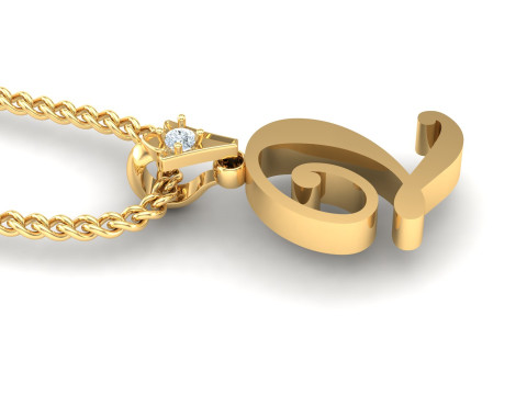 Q Letter Alphabet Pendant Cad For Sell 3D Baskı Modeli