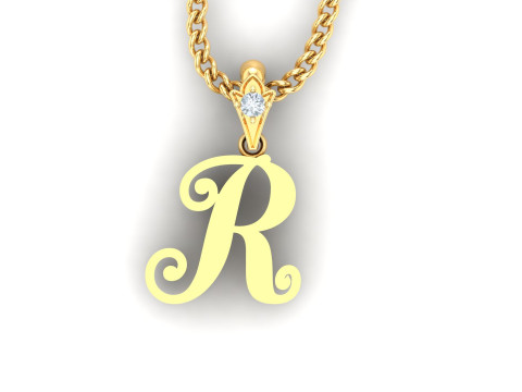 R Letter Alphabet Pendant Cad For Sell 3D प्रिंट मॉडल