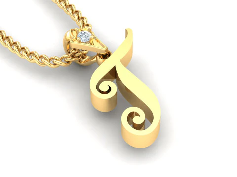 T Letter Alphabet Pendant Cad For Sell 3D Print Model