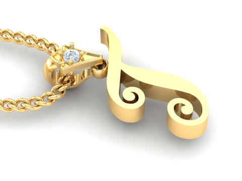 T Letter Alphabet Pendant Cad For Sell 3D Принт Модель