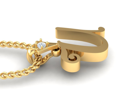 U Letter Alphabet Pendant Cad For Sell 3D Принт Модель