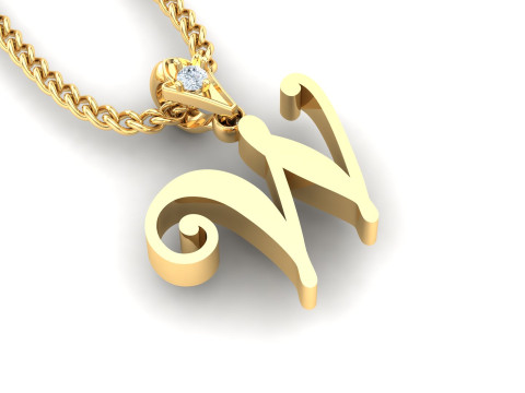 W Letter Alphabet Pendant Cad For Sell 3D 프린트 모델