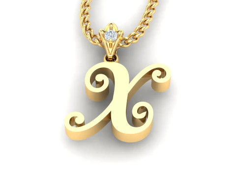 Подвеска с буквой алфавита X Cad на продажу 3D Принт Модель