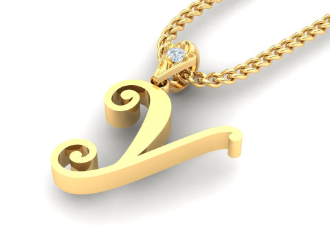 Y Letter Alphabet Pendant Cad For Sell 3D 프린트 모델
