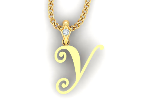 Y Letter Alphabet Pendant Cad For Sell 3D-Druckmodell