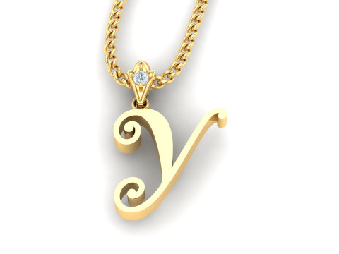 Y Letter Alphabet Pendant Cad For Sell 3D-Druckmodell