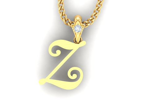 Z Letter Alphabet Pendant Cad For Sell 3D प्रिंट मॉडल