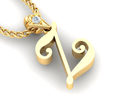Z Letter Alphabet Pendant Cad For Sell 3D प्रिंट मॉडल