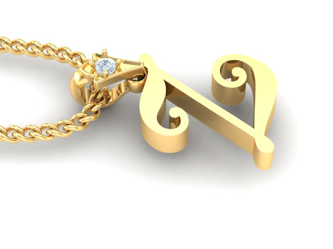 Z Letter Alphabet Pendant Cad For Sell 3D प्रिंट मॉडल