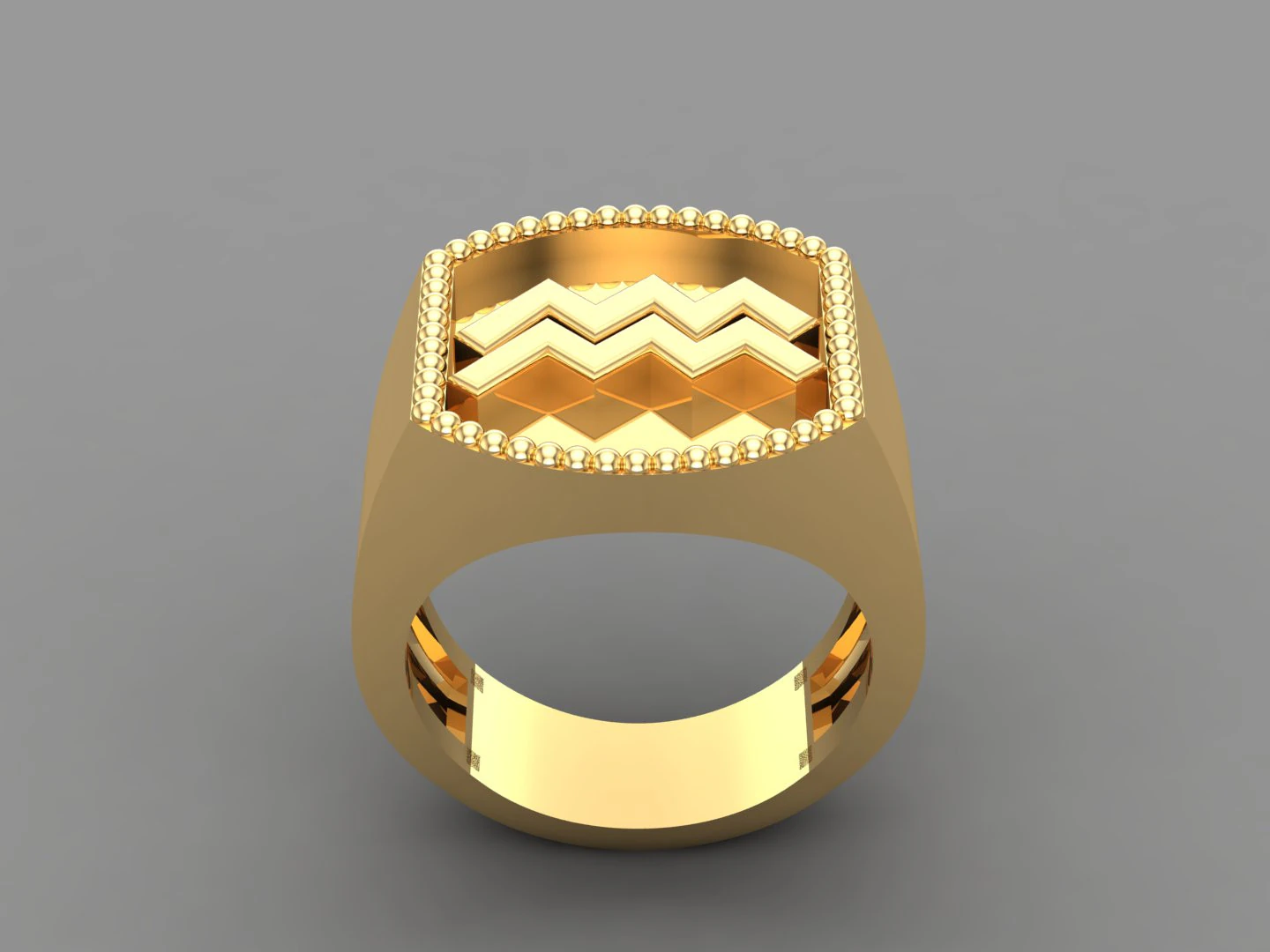 Aquarius Man Ring Version 2 3D Print Model .c4d .max .obj .3ds .fbx .stl .blend 
