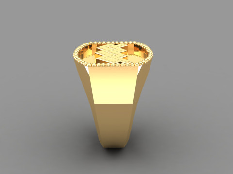 Aquarius Man Ring Version 2 3D 打印模型