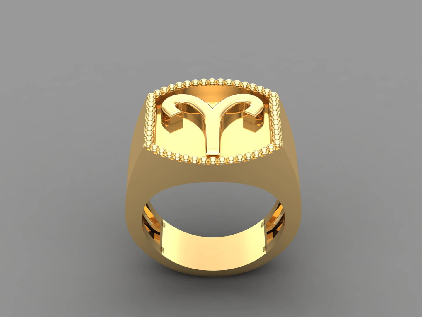 Aries Man Ring Version 2 3D Print Model .c4d .max .obj .3ds .fbx .stl .blend 